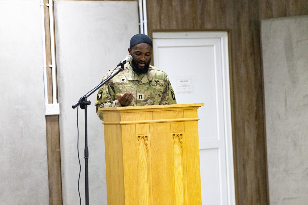 TF Nighthawk Chaplain leads Jumu'ah Mubarak
