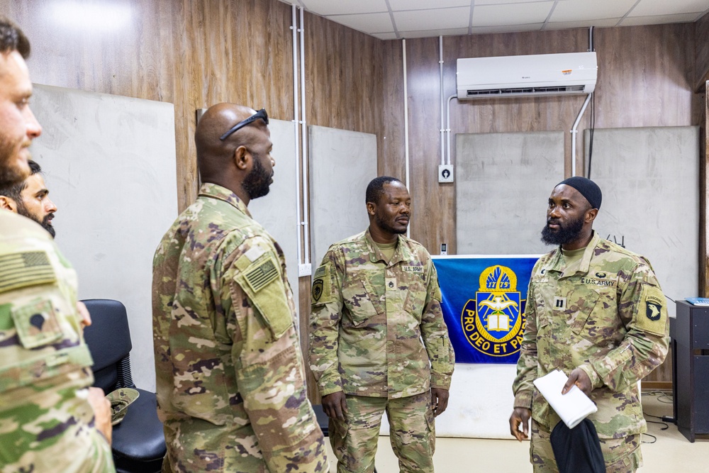 TF Nighthawk Chaplain leads Jumu'ah Mubarak