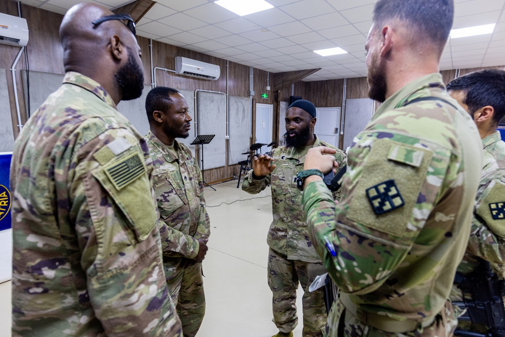 TF Nighthawk Chaplain leads Jumu'ah Mubarak