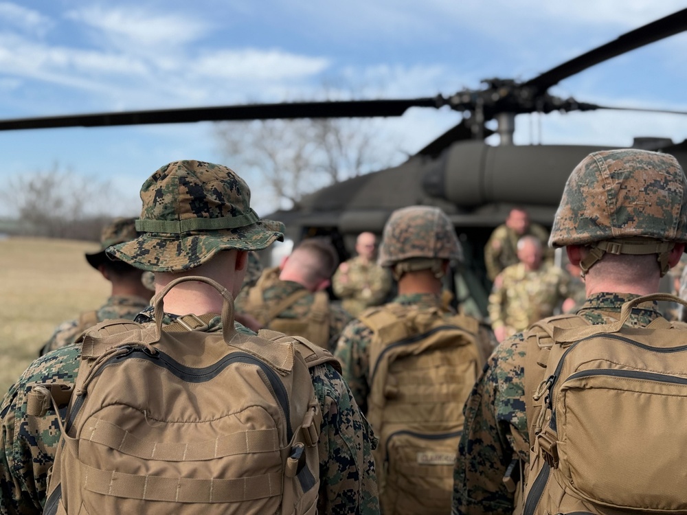 Marines refine communication techniques with Indiana National Guard soldiers