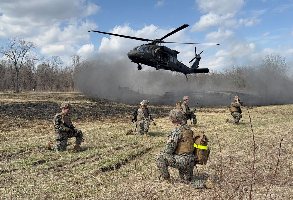 Marines refine communication techniques with Indiana National Guard soldiers