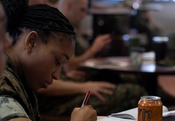 U.S. Marines with 2nd MAW host an administration symposium