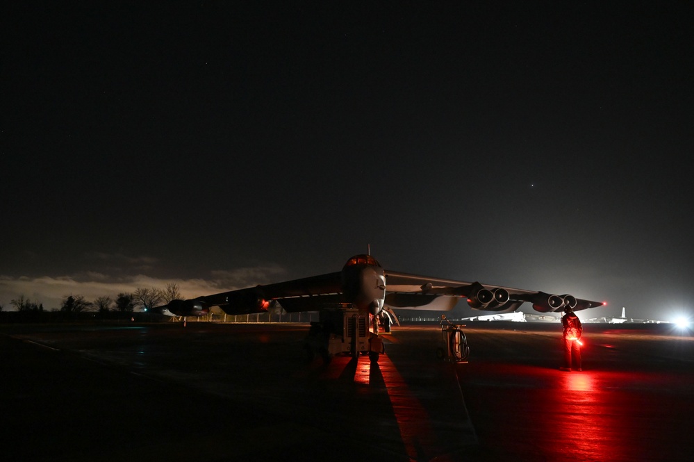 U.S. Air Force B-52H Stratofortress goes airborne