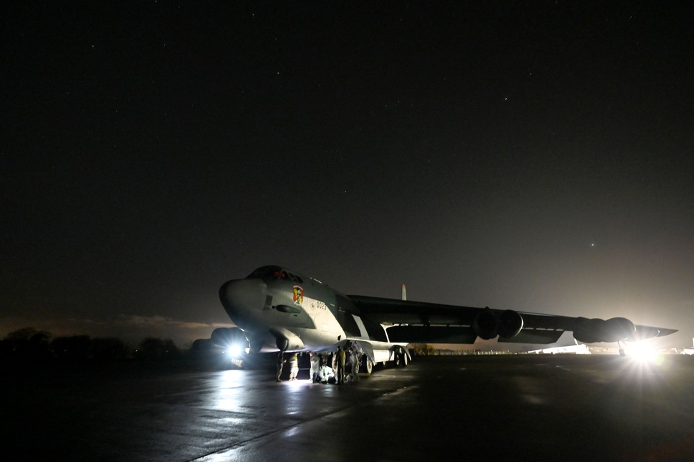 U.S. Air Force B-52H Stratofortress goes airborne