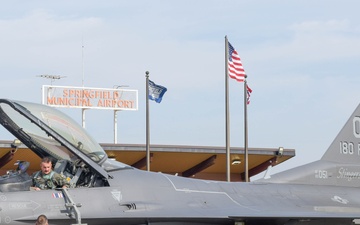 Ohio Air National Guard airframes 'elephant walk' at 178th Wing