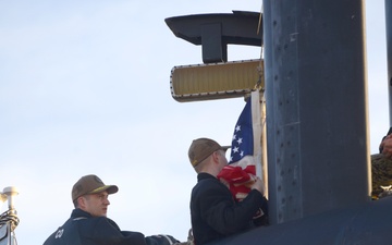 USS West Virgnia departs Kings Bay