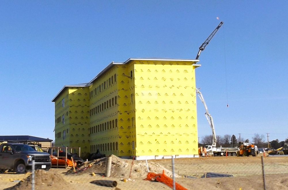 March 2025 barracks construction operations for East Barracks Project at Fort McCoy
