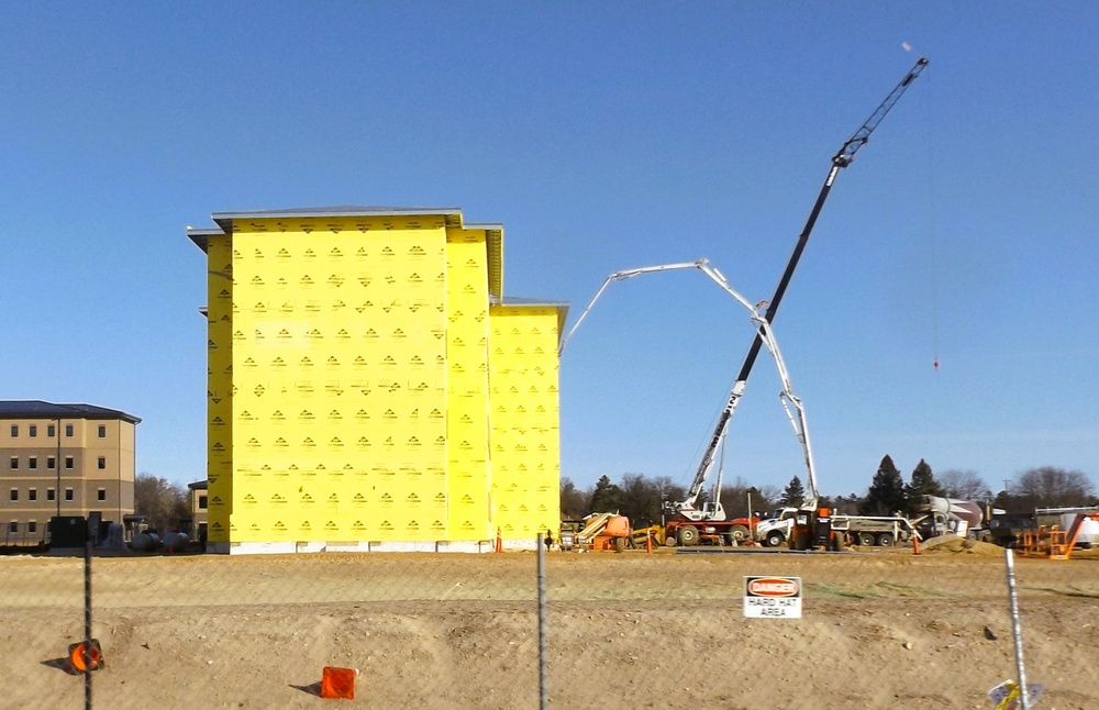 March 2025 barracks construction operations for East Barracks Project at Fort McCoy