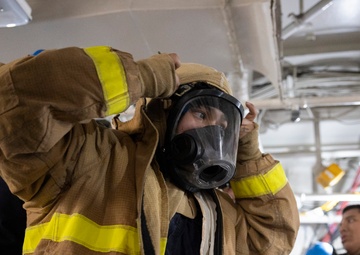USS Bataan Conducts a General Quarters Drill