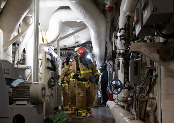 USS Bataan Conducts a General Quarters Drill