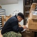 USS Ronald Reagan (CVN 76) Sailors conduct inventory