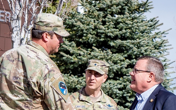 Rep. Tim Moore visits the Officer Training Course at Peterson Space Force Base