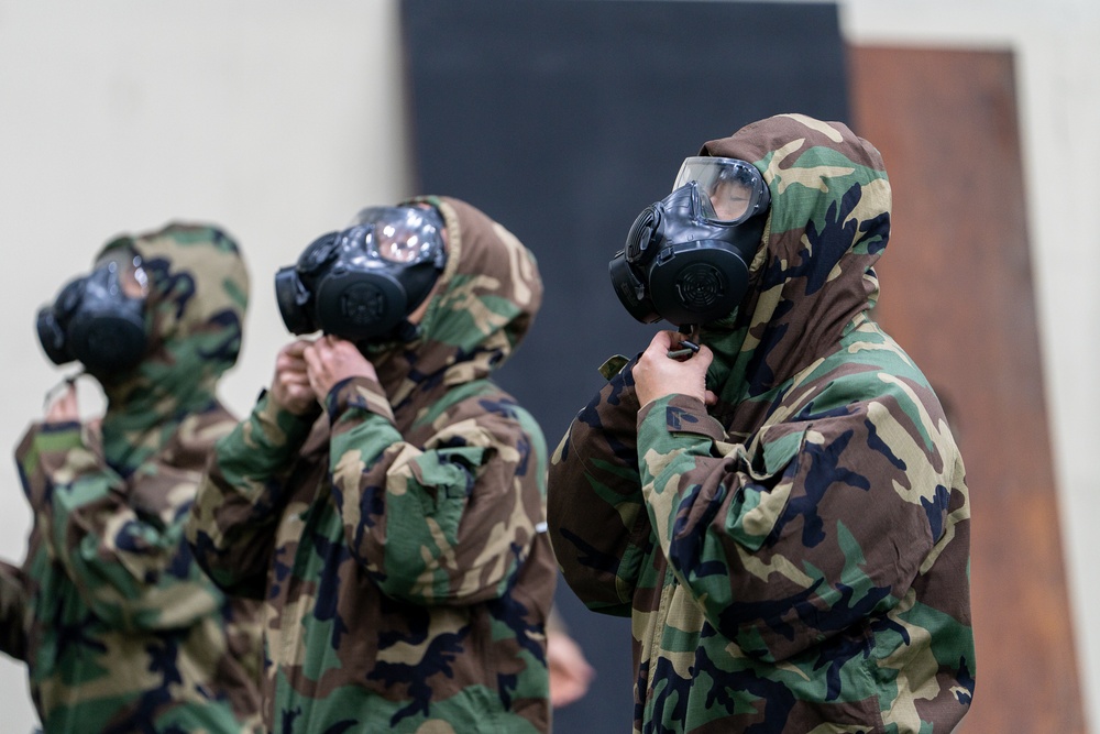 USAMSC-K conducts its annual CBRN training for assigned EECs and MECs to maintain proficiency and confidence in their CBRN equipment.