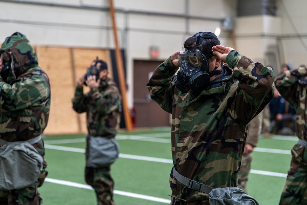 USAMSC-K conducts its annual CBRN training for assigned EECs and MECs to maintain proficiency and confidence in their CBRN equipment.