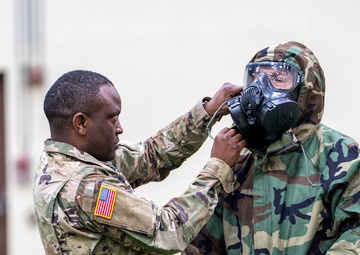 USAMSC-K conducts its annual CBRN training for assigned EECs and MECs to maintain proficiency and confidence in their CBRN equipment.