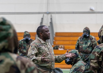 USAMSC-K conducts its annual CBRN training for assigned EECs and MECs to maintain proficiency and confidence in their CBRN equipment.