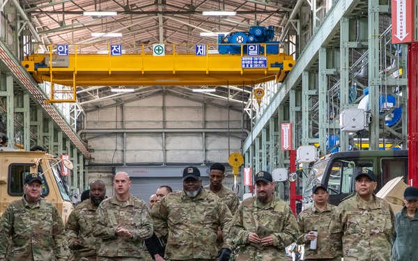 USFK Assistant Chief of Staff J4 (Wartime), Brig. Gen. Christopher Patterson visited the U.S. Army Materiel Support Command – Korea at Camp Carroll on Mar. 18.
