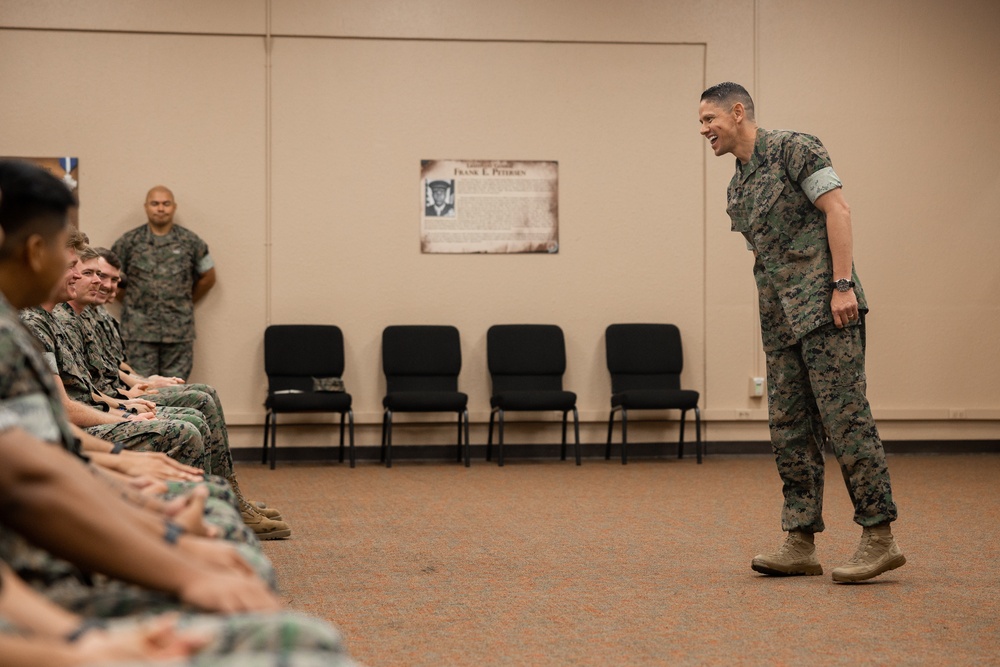 Sgt. Maj. Ruiz Visits Marines at Camp H.M. Smith