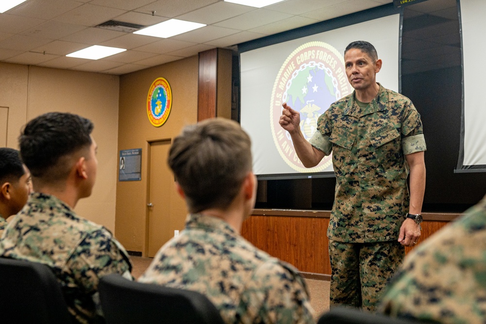 Sgt. Maj. Ruiz Visits Marines at Camp H.M. Smith