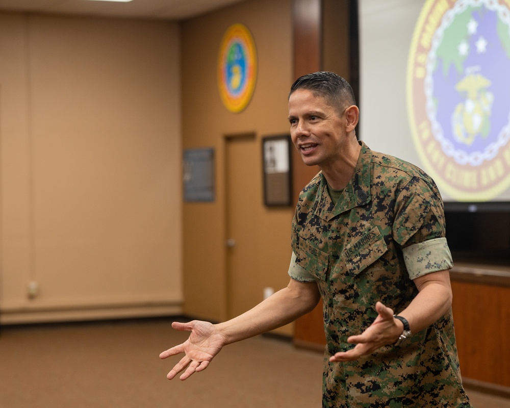 Sgt. Maj. Ruiz Visits Marines at Camp H.M. Smith