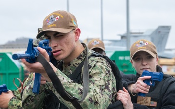 Sailors conduct anti-terrorism drill aboard USS George Washington