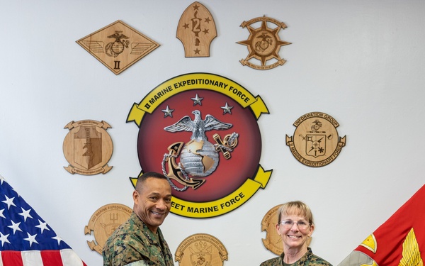 Medical Officer of the Marine Corps meets with II MEF Commanding General
