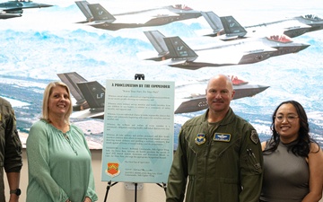 56th Fighter Wing commander signs SAPRRproclamation