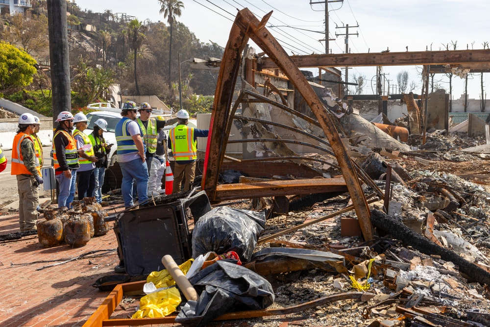 Fire-Damaged Home Awaits Debris Removal
