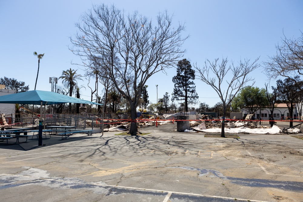 Palisades Elementary Charter School Gets Cleared of Fire Ash and Debris