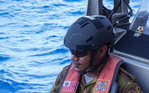 U.S. Coast Guard and Papua New Guinea shipriders conduct bilateral boardings