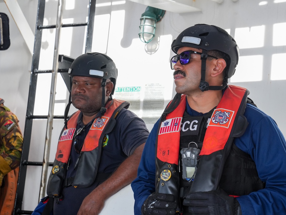 U.S. Coast Guard and Papua New Guinea shipriders conduct bilateral boardings