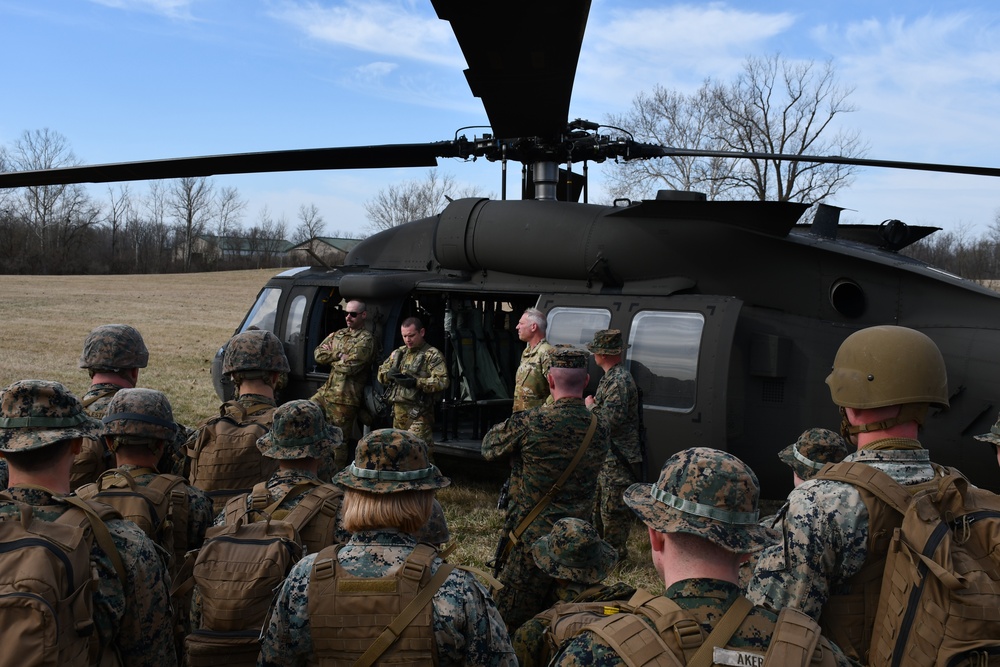 Marines refine communication techniques with Indiana National Guard soldiers