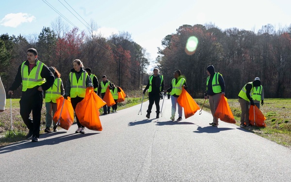 500 JFK Sailors Support Suffolk Clean Up Day