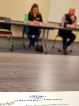 Fort McCoy team members attend March 2025 workforce collaborative meeting with local leaders