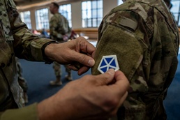 V Corps on the shoulder, USAG Poland celebrates growth during patching ceremony, birthday