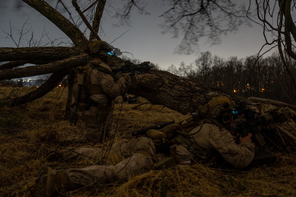 Recon Marines and MARSOC conduct raid training during RUT
