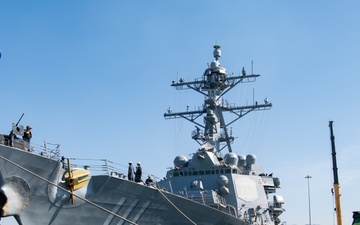 USS Spruance gets underway