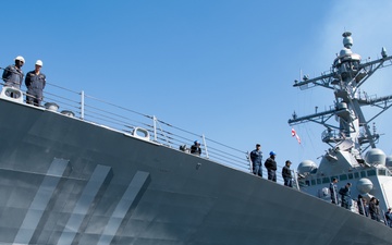 USS Spruance gets underway