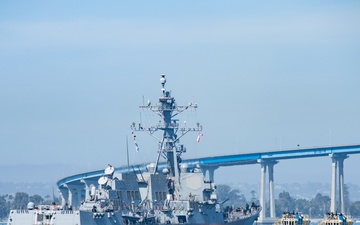 USS Spruance gets underway