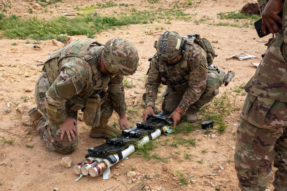 Coalition Forces Conduct Explosive Ordnance Disposal Demolition Range