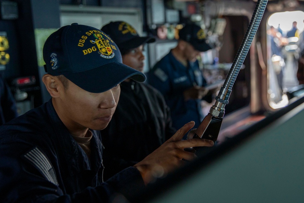 USS Spruance departs Naval Base San Diego