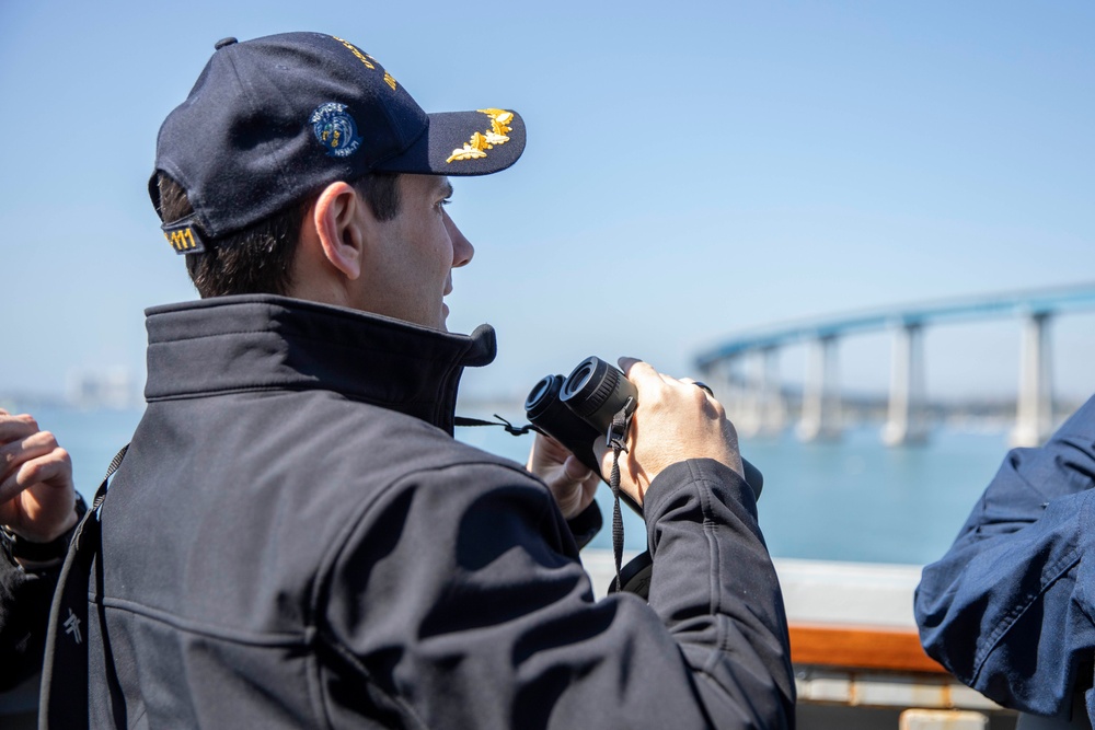 USS Spruance departs Naval Base San Diego