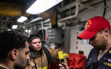 Wayne E. Meyer Conducts General Quarters Drill