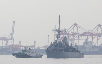 USS Warrior Arrives in Kobe, Japan