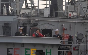 USS Warrior Arrives in Kobe, Japan