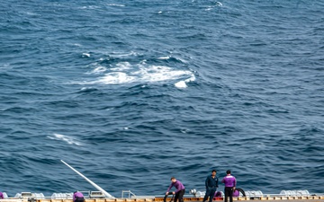 Nimitz Sailors Move Fuel Lines