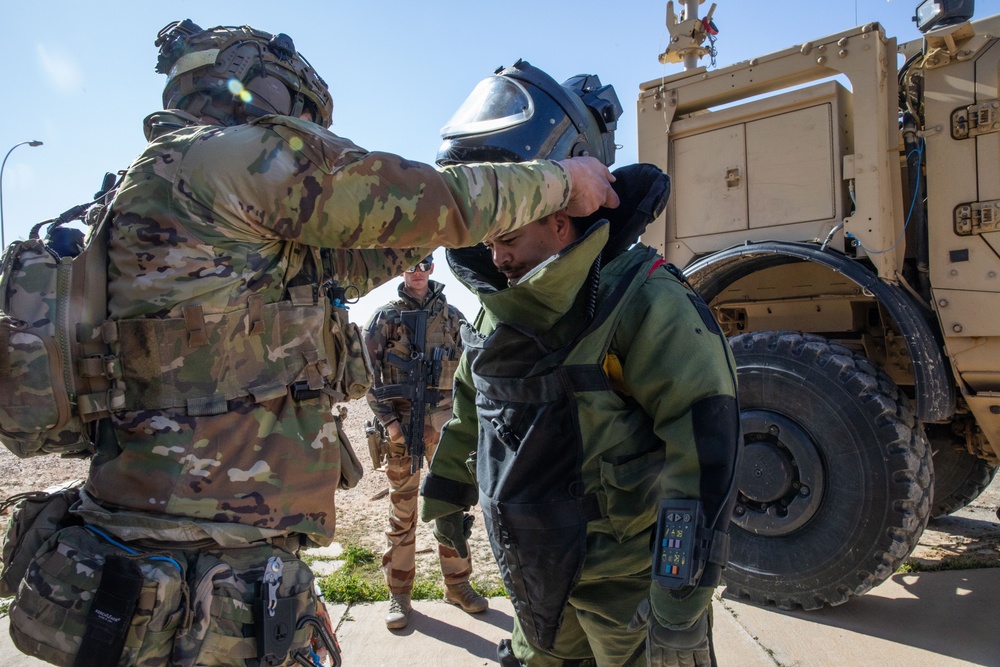 Coalition Forces Conduct Explosive Ordnance Disposal Joint Training at AAAB