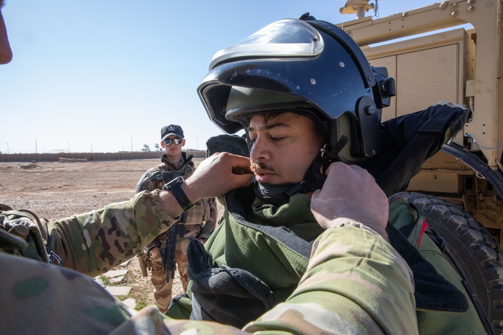 Coalition Forces Conduct Explosive Ordnance Disposal Joint Training at AAAB