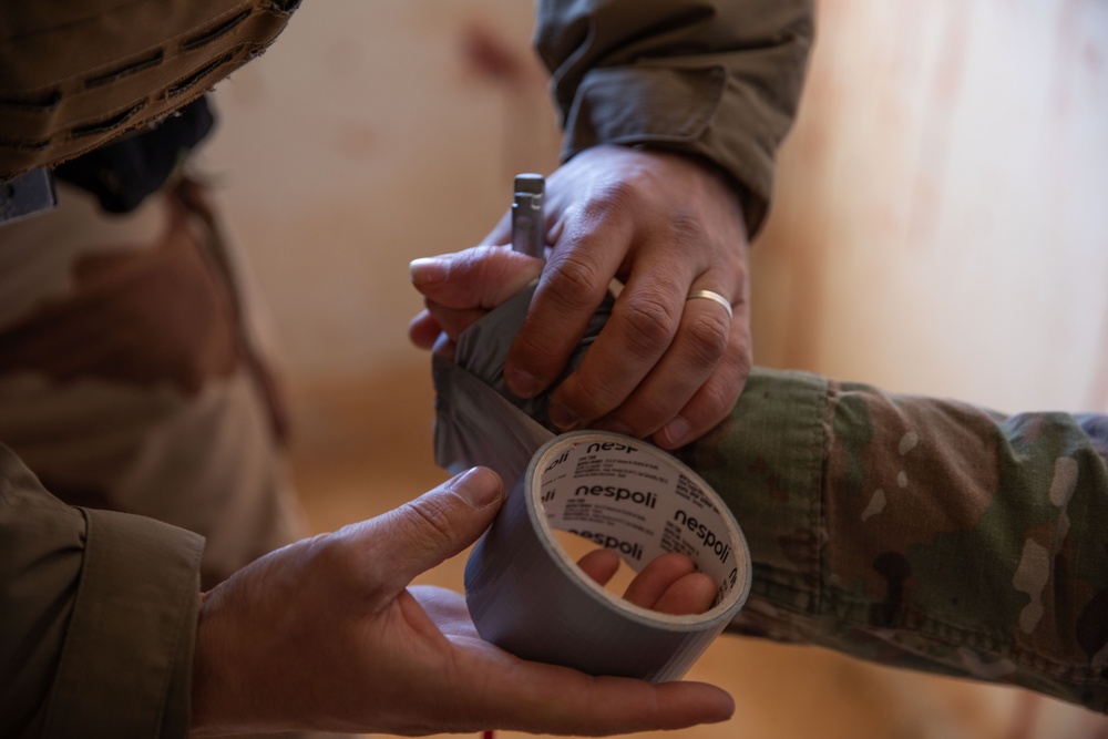 Coalition Forces Conduct Explosive Ordnance Disposal Joint Training at AAAB
