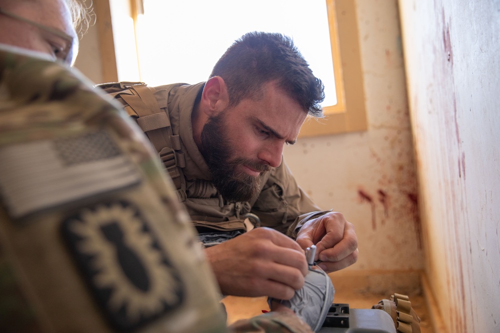 Coalition Forces Conduct Explosive Ordnance Disposal Joint Training at AAAB